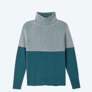 Summersalt Luxe Cashmere Blend Two tone Sweater